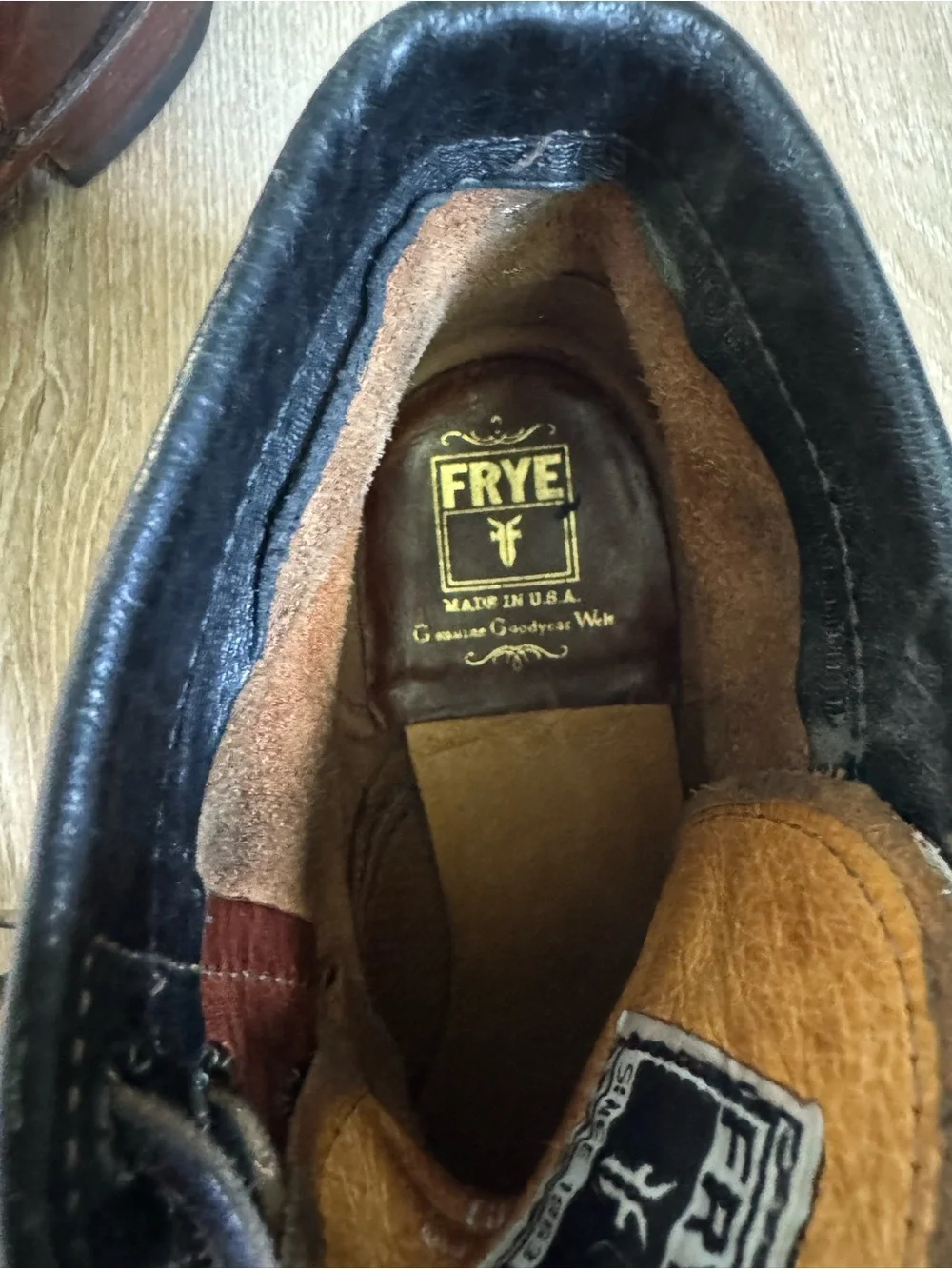 Frye Men's Rustic Brown Leather Lace-Up Boots